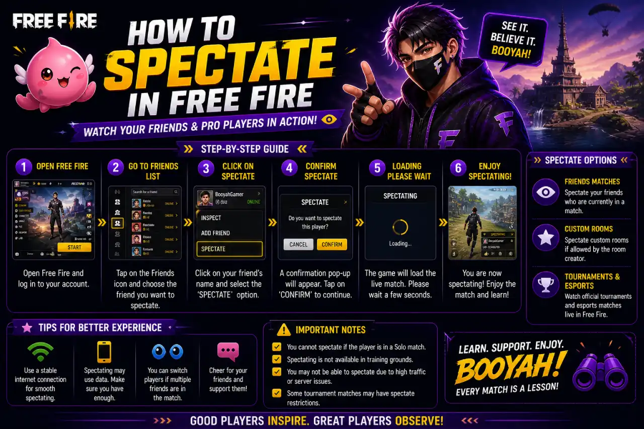 How to spectate in Free Fire